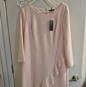 Elegant Pink Long Sleeve Dress